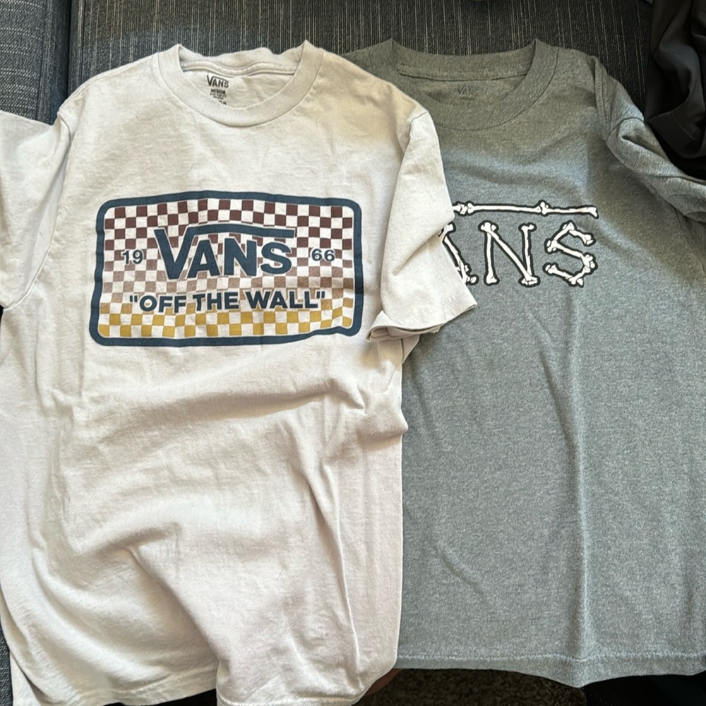2 vans tee shirts size medium
